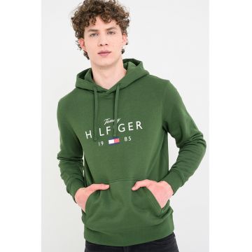 Hanorac slim-fit cu imprimeu logo - Verde