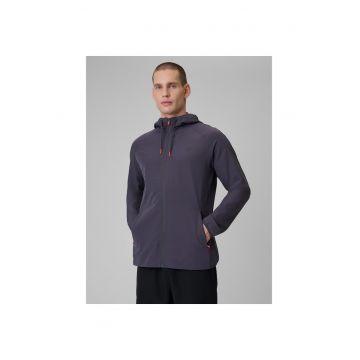Hanorac sport barbati -  cu gluga - uscare rapida - gri