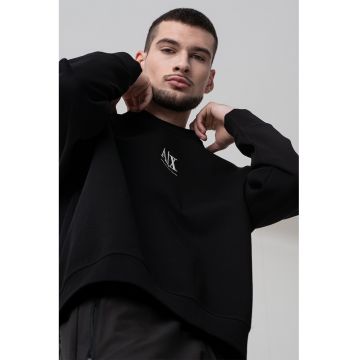 Bluza de trening cu logo brodat - Negru