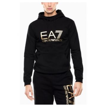 Hanorac barbati  TRAIN CORE ID M BIG LOGO HOODIE RN COFT CC - Bumbac - Negru - Negru