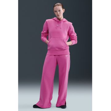 Hanorac cu buzunar kangaroo Phoenix - Alb/Roz pastel