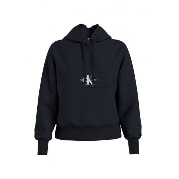 Hanorac cu gluga pentru femei - Calvin KleinJeans - Bumbac - Negru