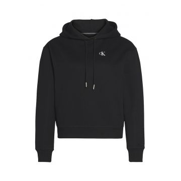 Hanorac din amestec de bumbac cu logo discret