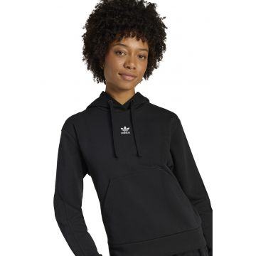 Hanorac regular fit cu snur - Negru