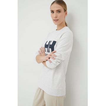 Helly Hansen bluză femei, culoarea alb, cu imprimeu 34003-071 Helly Hansen bluză femei, culoarea alb, cu imprimeu 34003-071
